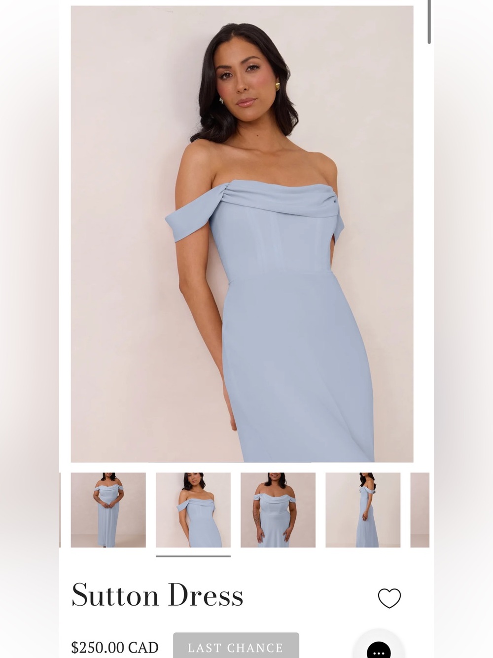 Park and Fifth Sutton Dress - Powder blue